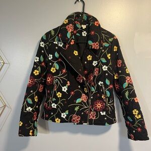 ANTHOLOGIE WORN SEEN KEPT QUILTED EMBROIDERED MOTO JACKET